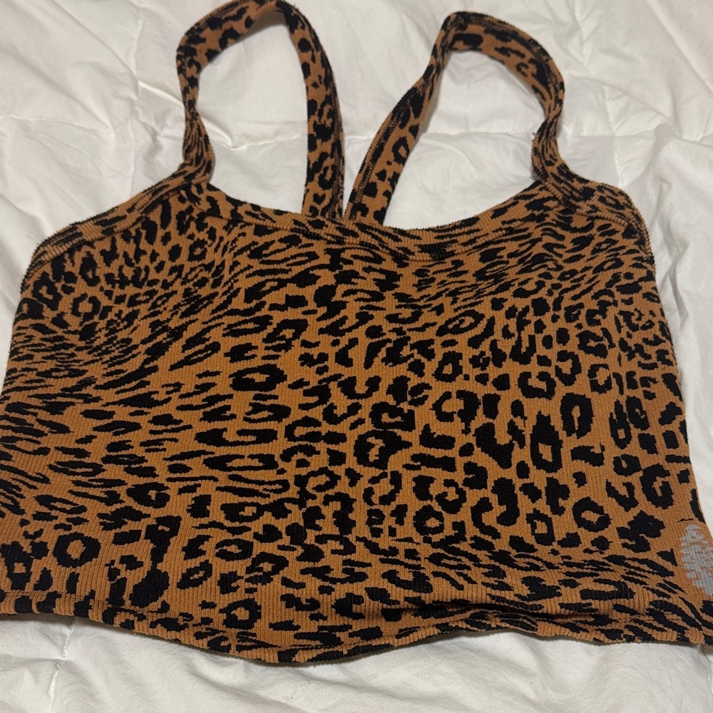 FP Movement by Free People Leopard Print Tank Top - Brown and Black
